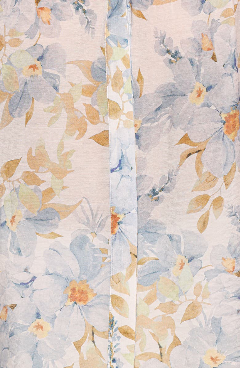 Petal & Pup Adalee Floral Print Shirt, Alternate, color, Blue Floral