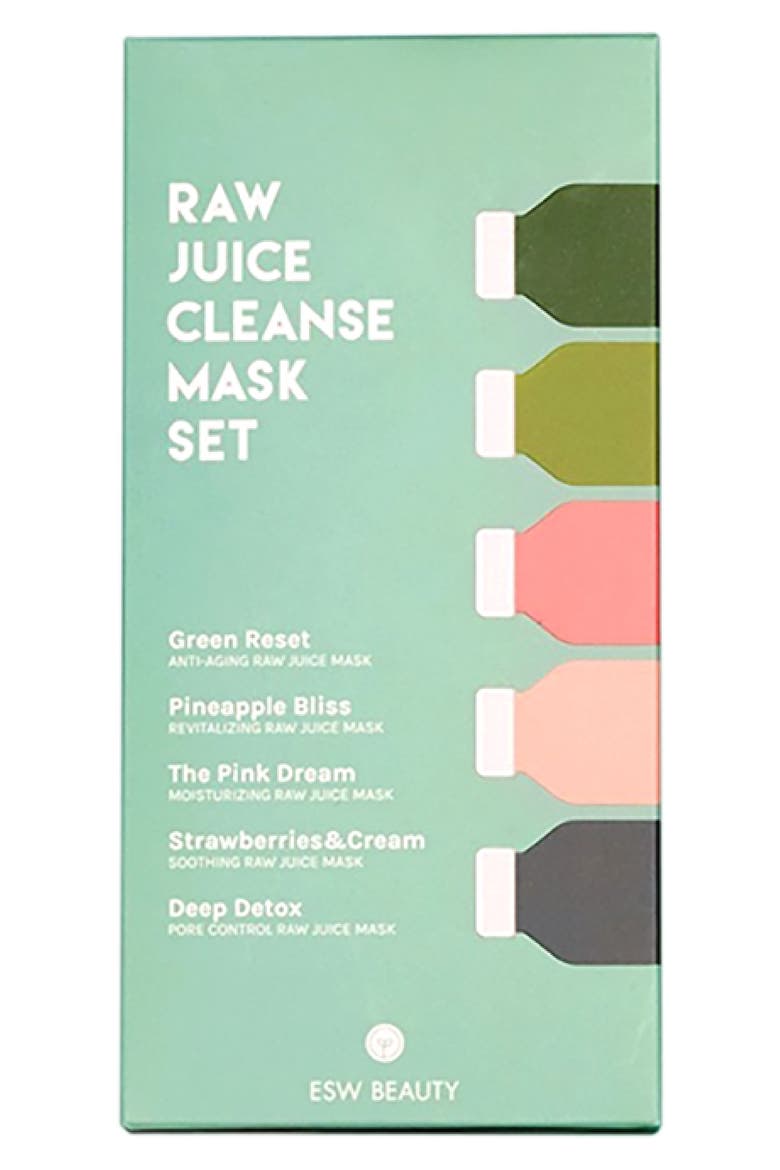5-Pack Raw Juice Cleanse Sheet Mask Set, Alternate, color, MULTI