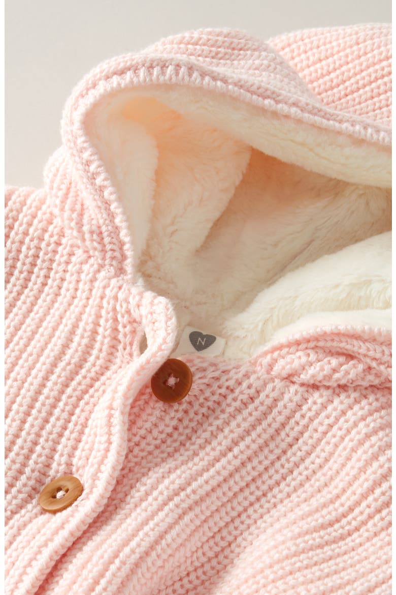 Fleece Lined Hooded Cardigan, Alternate, color, PINK DOGWOOD