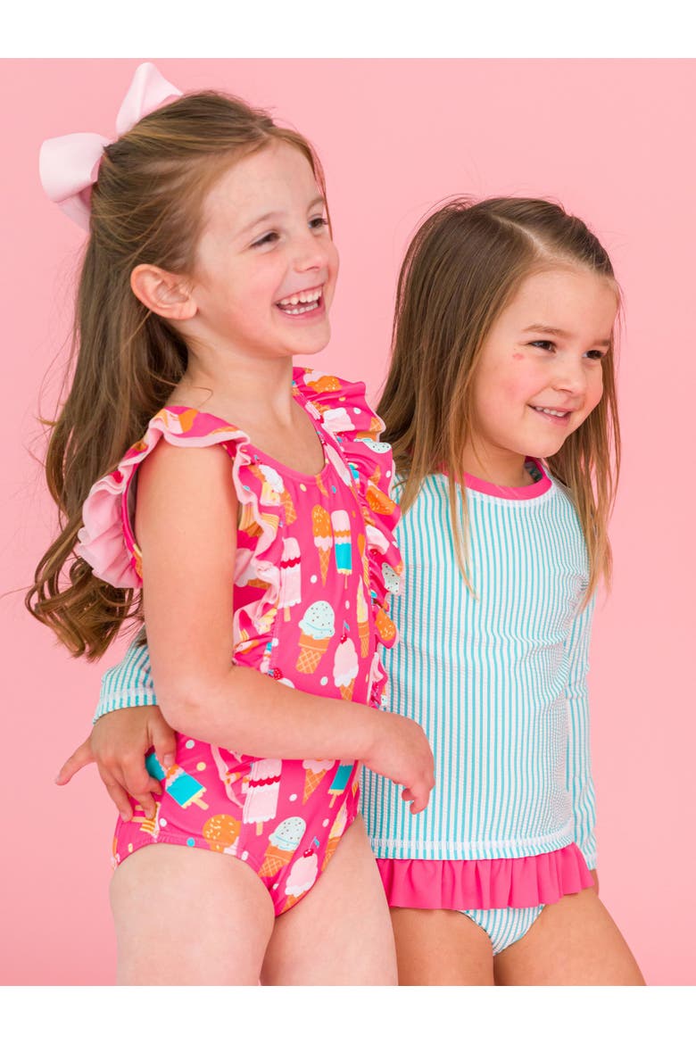 Girls UPF50+ Waterfall One Piece, Alternate, color, Sweet Scoops