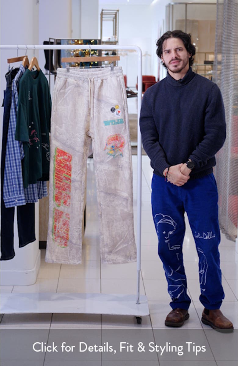 Sketch Camo Cotton Blend Sweatpants, sales video thumbnail