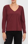 Michael Stars Alba V Neck Puff Sleeve T-Shirt
