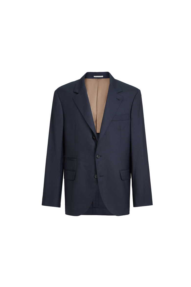 Houndstooth blazer, Alternate, color, Navy Blue