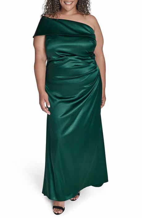 One-Shoulder Ruched Gown