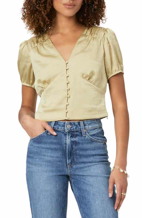 PAIGE Plie Puff Sleeve Crop Top
