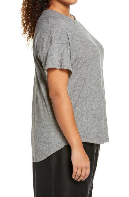 Madewell Sorrel Whisper Ringer T-shirt In Heather Iron