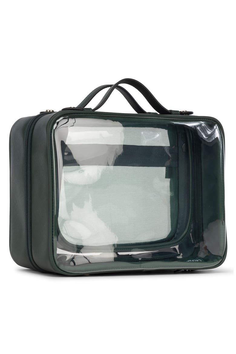 Clear Cosmetics Case, Alternate, color, EMERALD