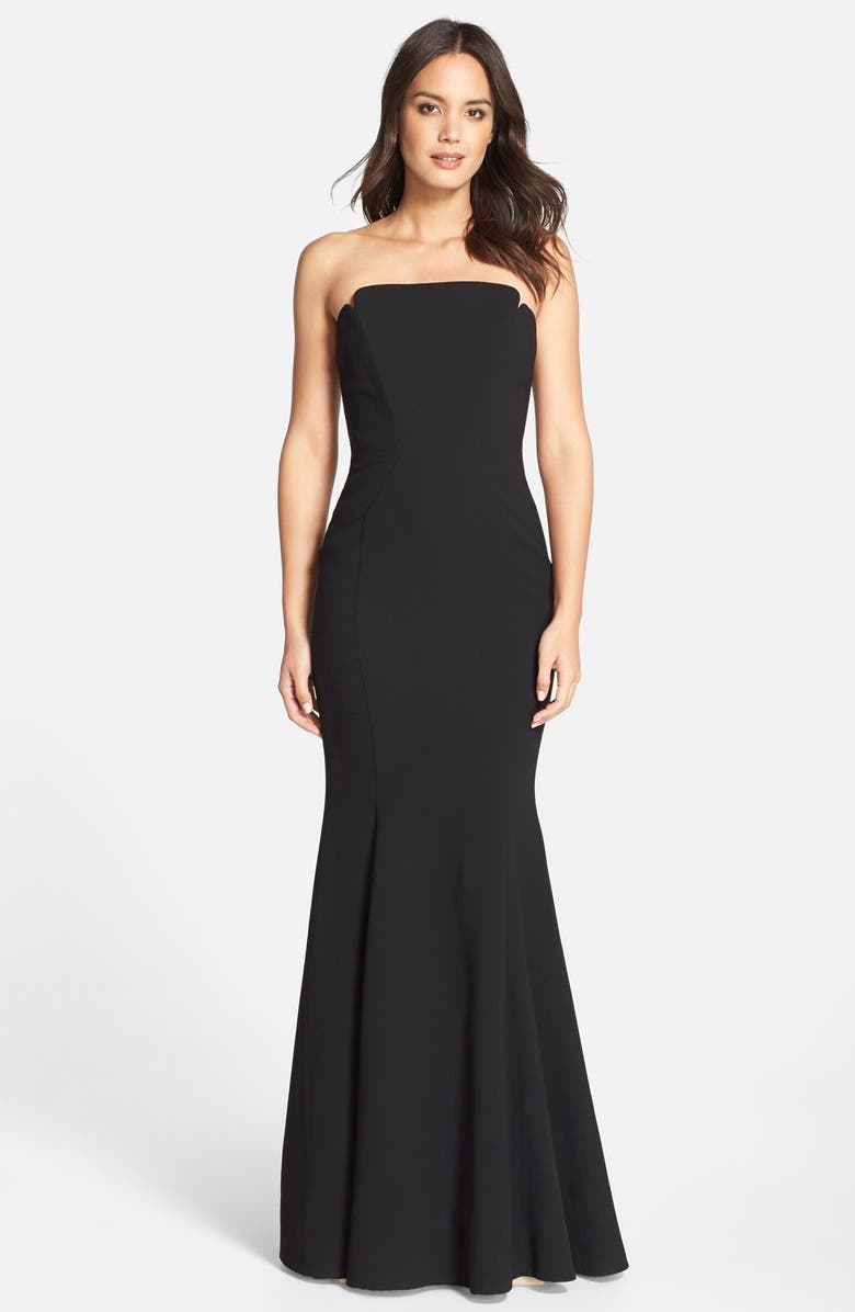 Jill Jill Stuart Notched Strapless Gown, Main, color,
