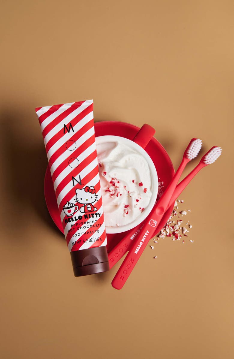 MOON x Hello Kitty<sup>®</sup> Peppermint Hot Chocolate Tooth Brush Kit, Alternate, color,