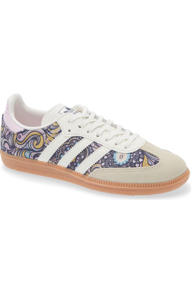 adidas Kids' Samba Sneaker, Main, color, Core White/ Orchid Fusion/ Gum