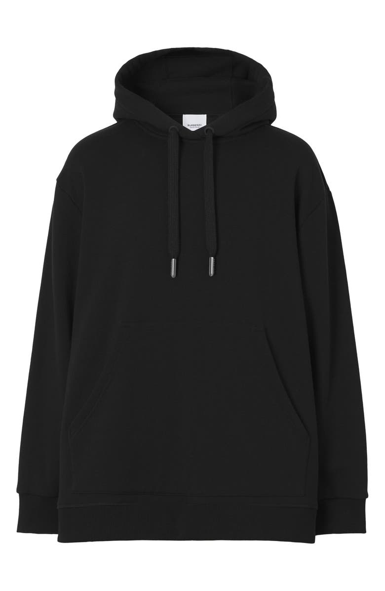 Burberry Aurore Check Back Panel Oversize Cotton Hoodie, Alternate, color, 