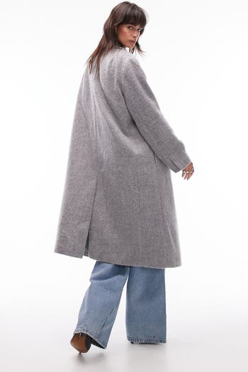 Brushed Double Breasted Coat