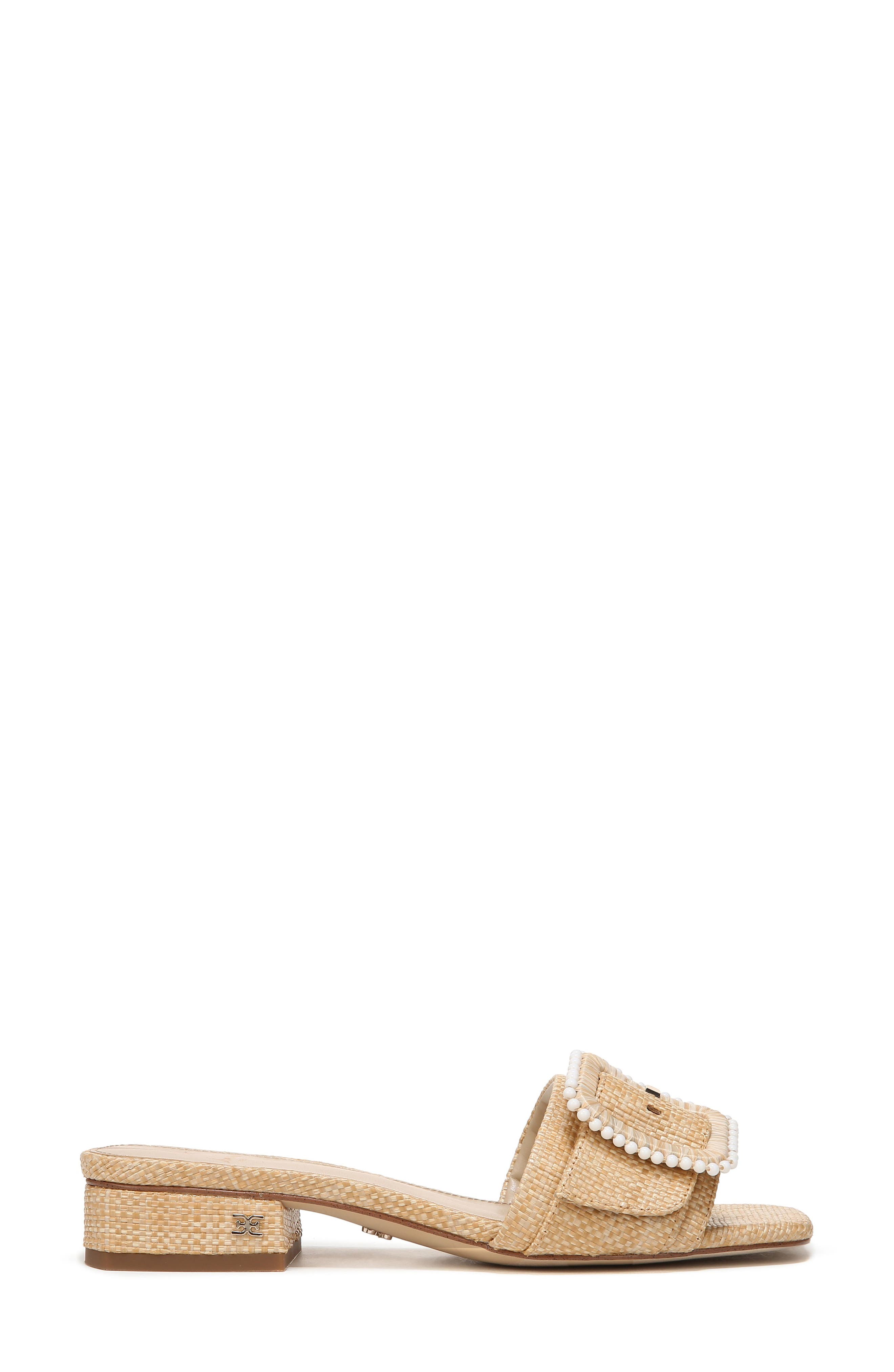 Sam Edelman Deacon Raffia Sandal, Alternate, color, Bleached Beechwood