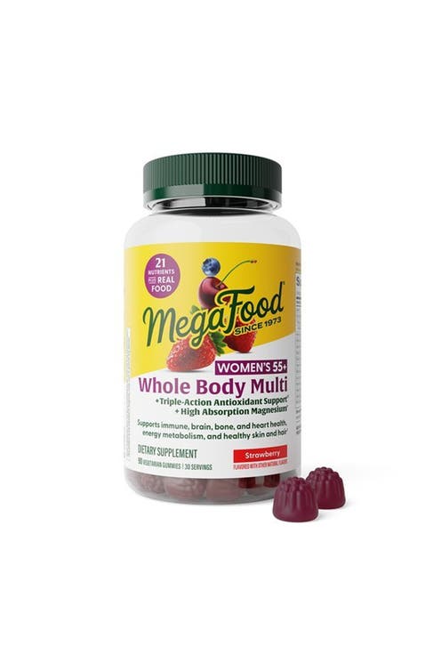 Whole Body Multi Gummies for Women 55+ for Bone Health, Vegetarian, 90 Strawberry Gummies