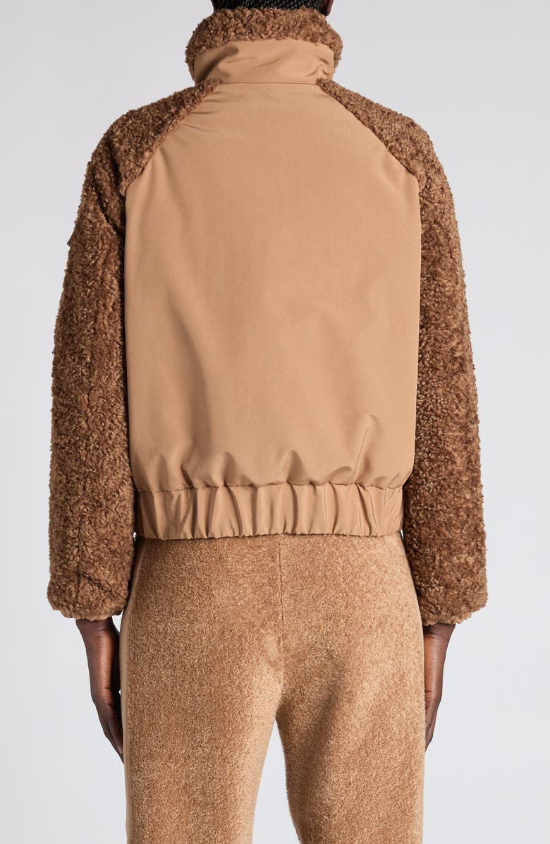 Moncler Coligny Mixed Media Down Jacket, Alternate, color, Caribou