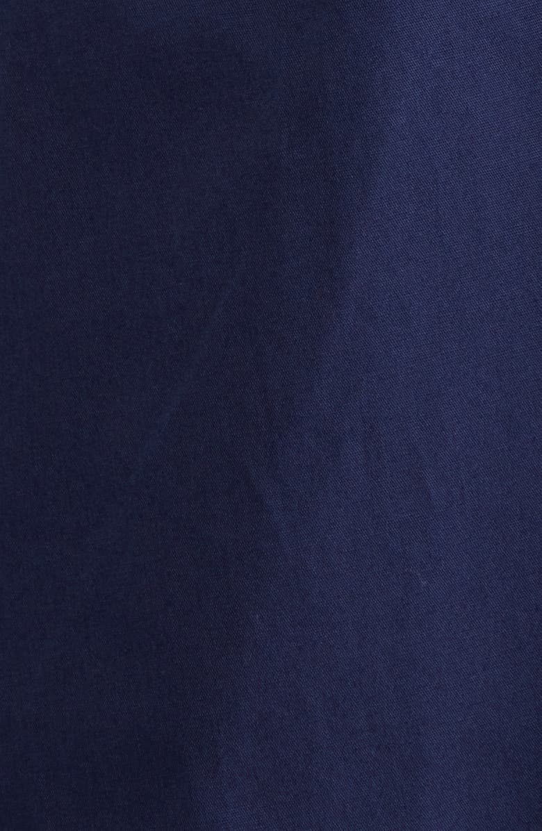 Vince Camuto Cotton Poplin Ruched Tie Shoulder Dress, Alternate, color, Navy