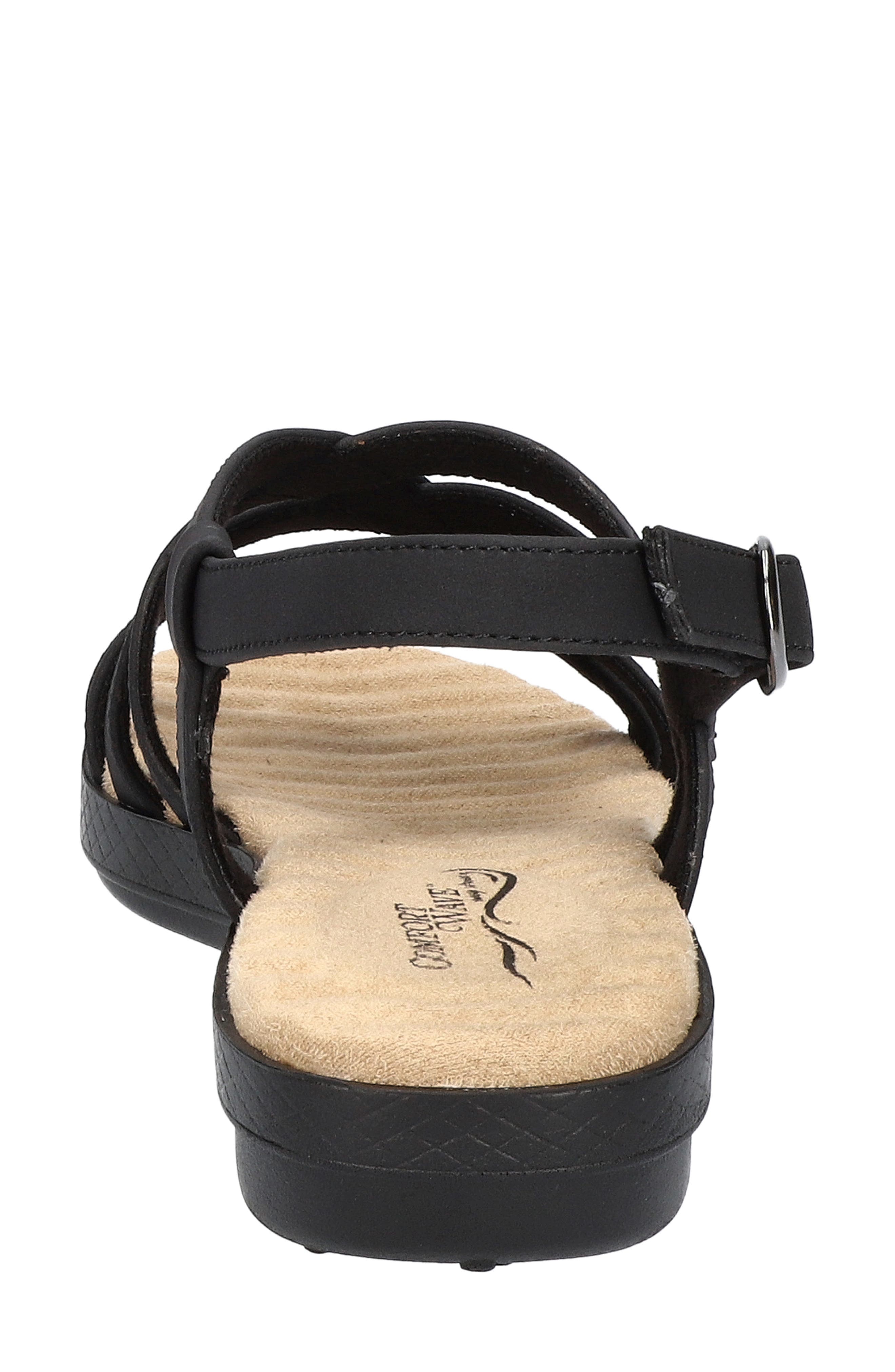 EASY STREET Lobo Wedge Sandal, Alternate, color, Black