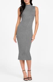 GUESS Julia Rib Mock Neck Sweater Dress