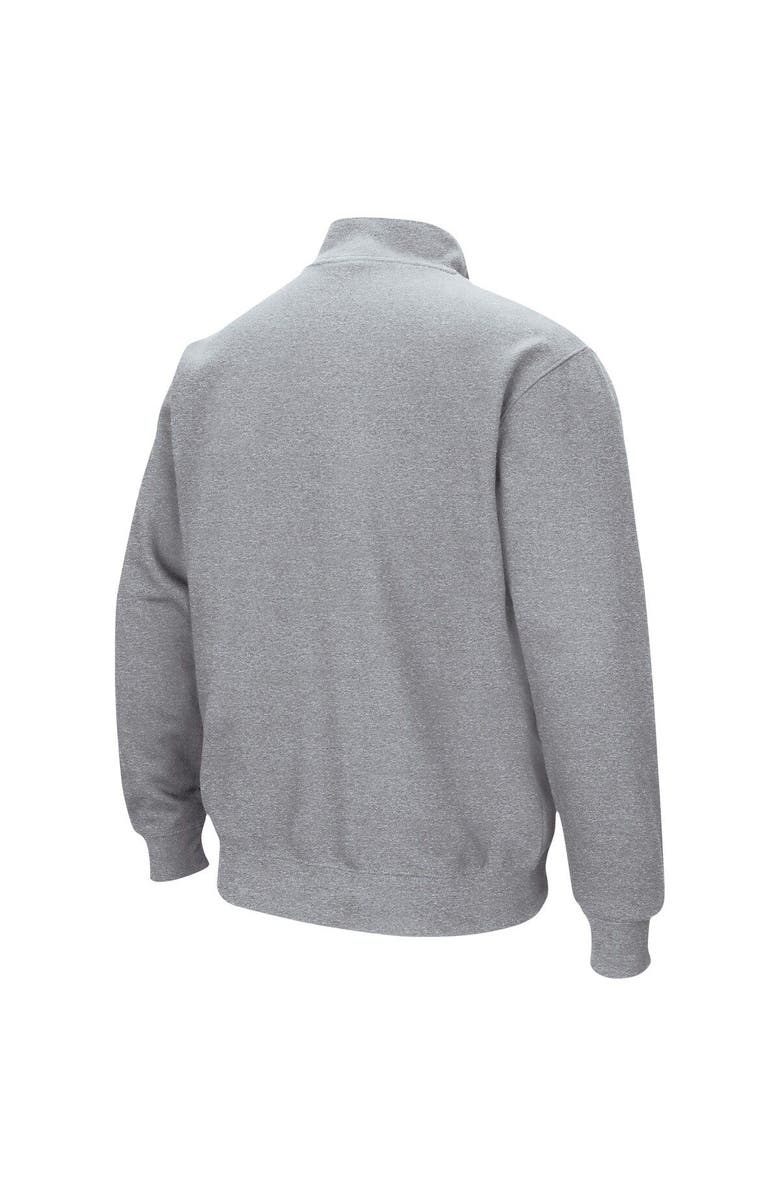 COLOSSEUM Men's Colosseum Heathered Gray Syracuse Orange Tortugas Team Logo Quarter-Zip Jacket, Alternate, color, Heather Gray