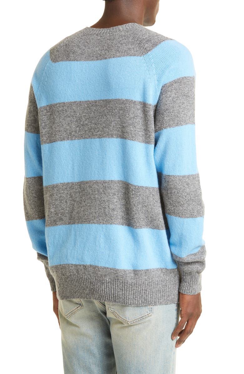 Sunspel Stripe Lambswool Crewneck Sweater, Alternate, color, 