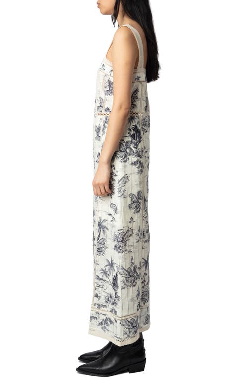 Zadig & Voltaire Womens Renaid Sleeveless Printed Cotton Maxi Dress Ecru