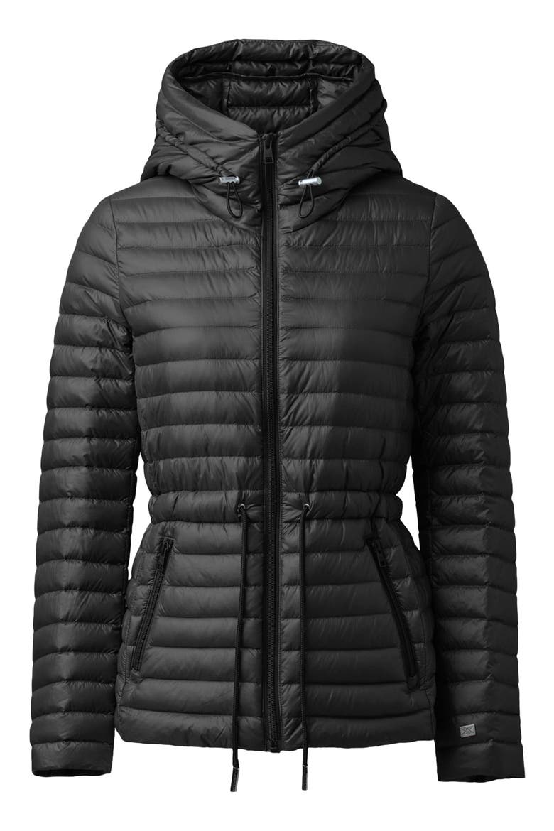 Ayleen Down Puffer Jacket, Alternate, color, BLACK