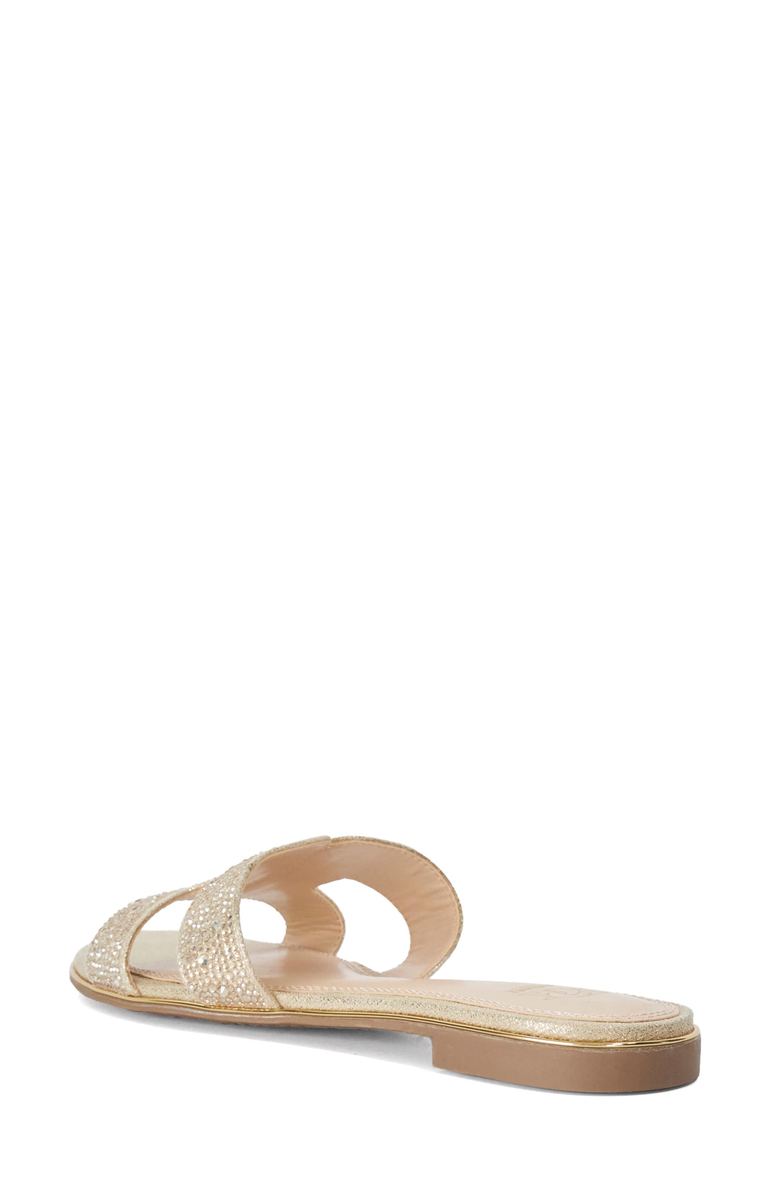 Dune London Ludlowss Embellished Slide Sandal, Alternate, color, Gold
