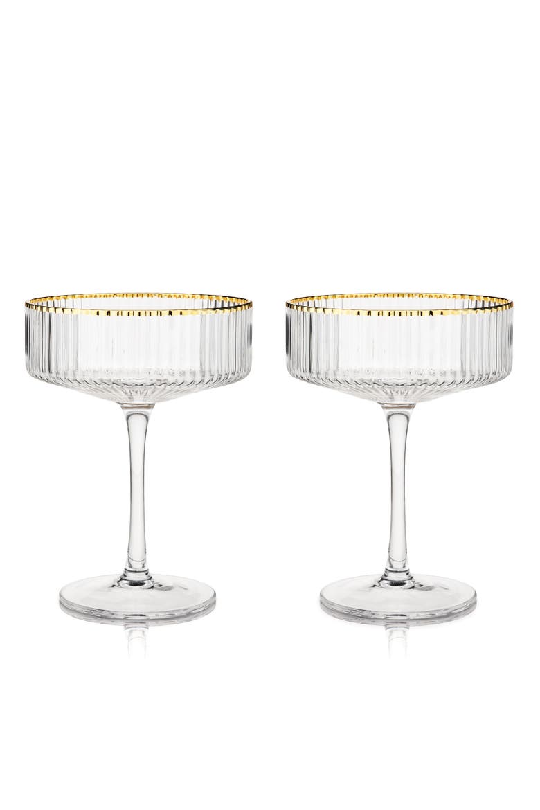Meridian Crystal Coupe Glasses Set of 2, Main, color, Clear