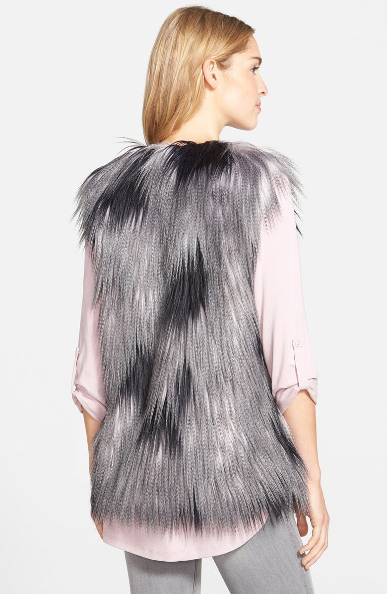 Steve Madden Patchwork Faux Fur Vest, Alternate, color,