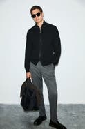 LUFIAN Lufian Men's Full Zip Cardigan Sweater