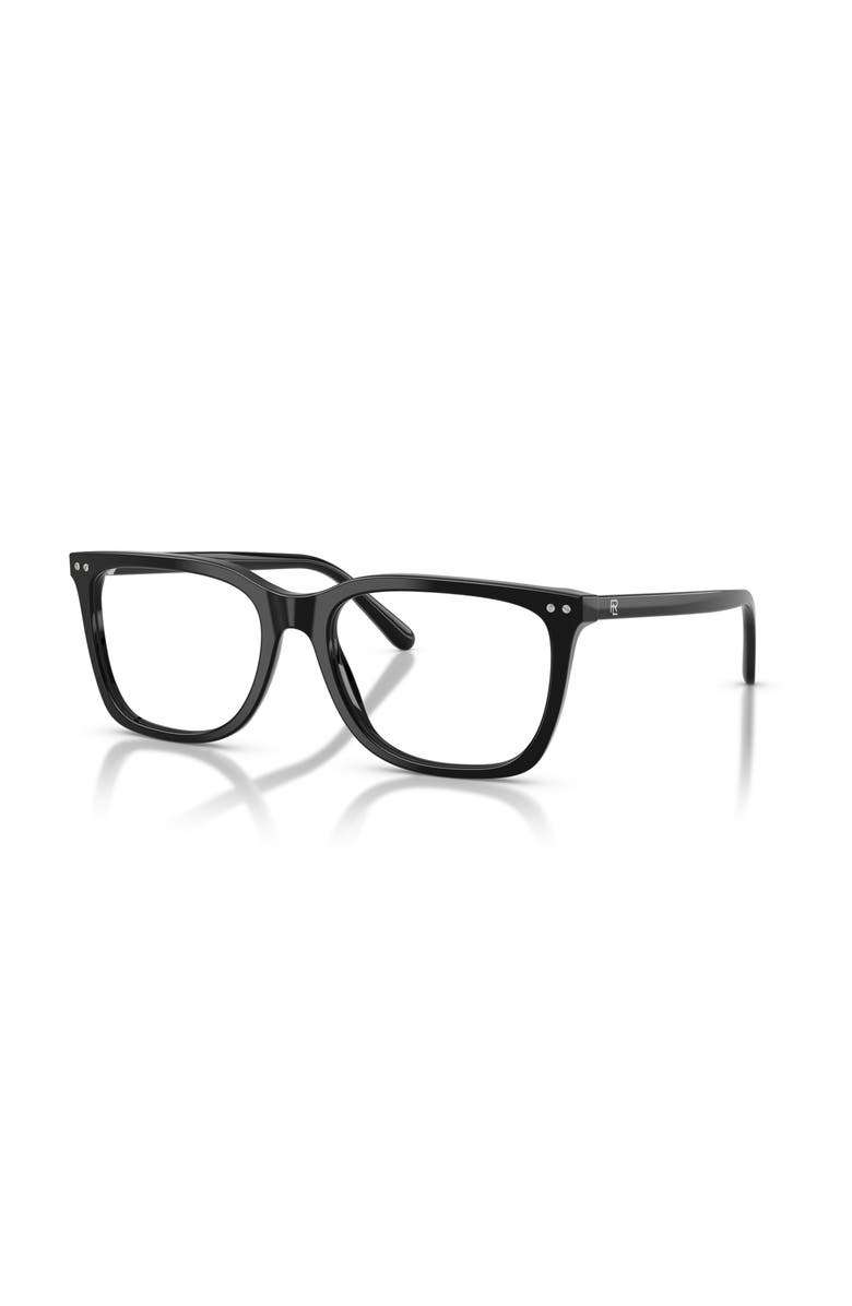 Ralph Lauren 57mm Rectangle optical glasses, Main, color, Black