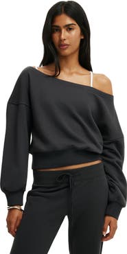 Cotton On Women's Relaxed Off Shoulder Sweatshirt