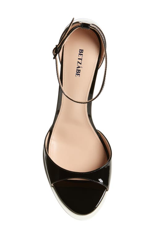 Betzábe Rita Ankle Strap Sandal In Black Patent