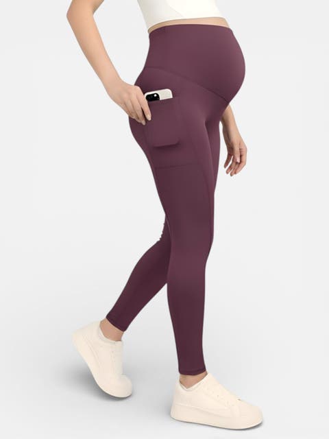 Over the Belly Side Pocket Active Maternity Leggings