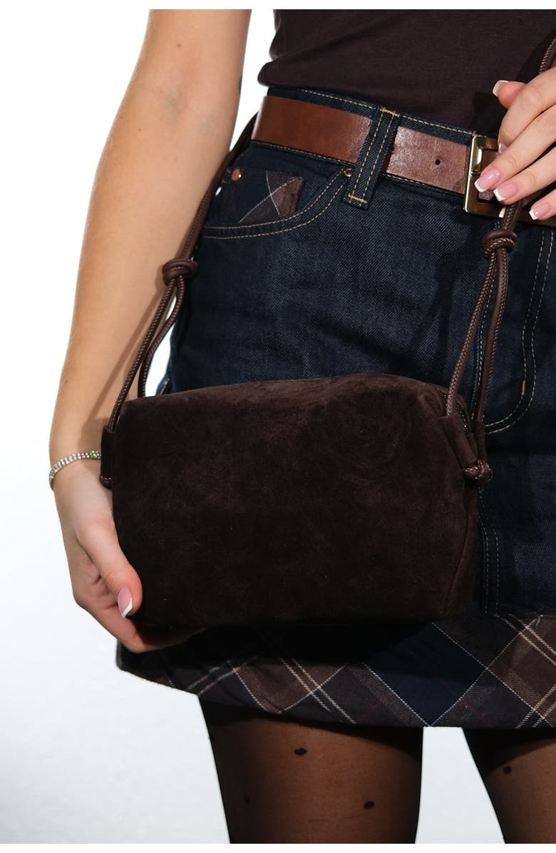 Forever & Always Shoes Selsey Crossbody Leather Bag, Alternate, color, Brown Suede