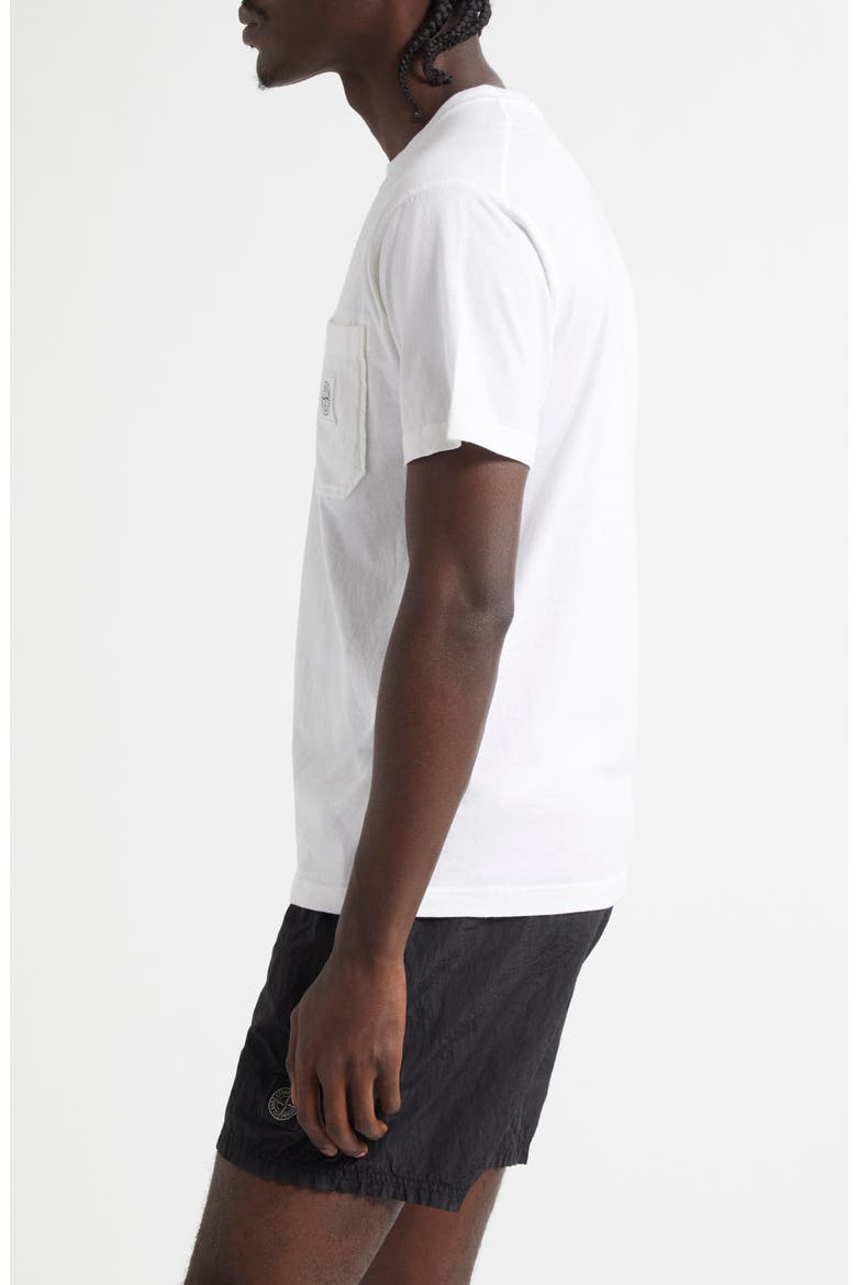 Compass Logo Patch Organic Cotton Pocket T-Shirt, Alternate, color, WHITE