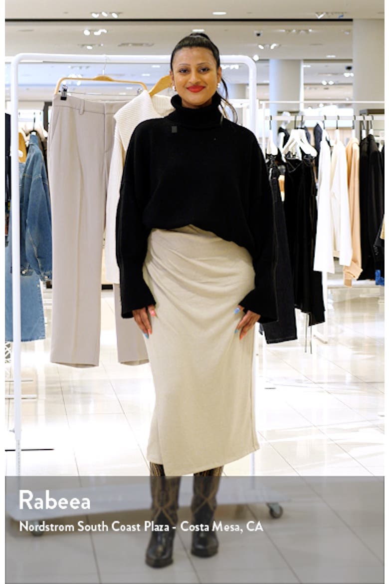 Side Drape Knit Midi Skirt video