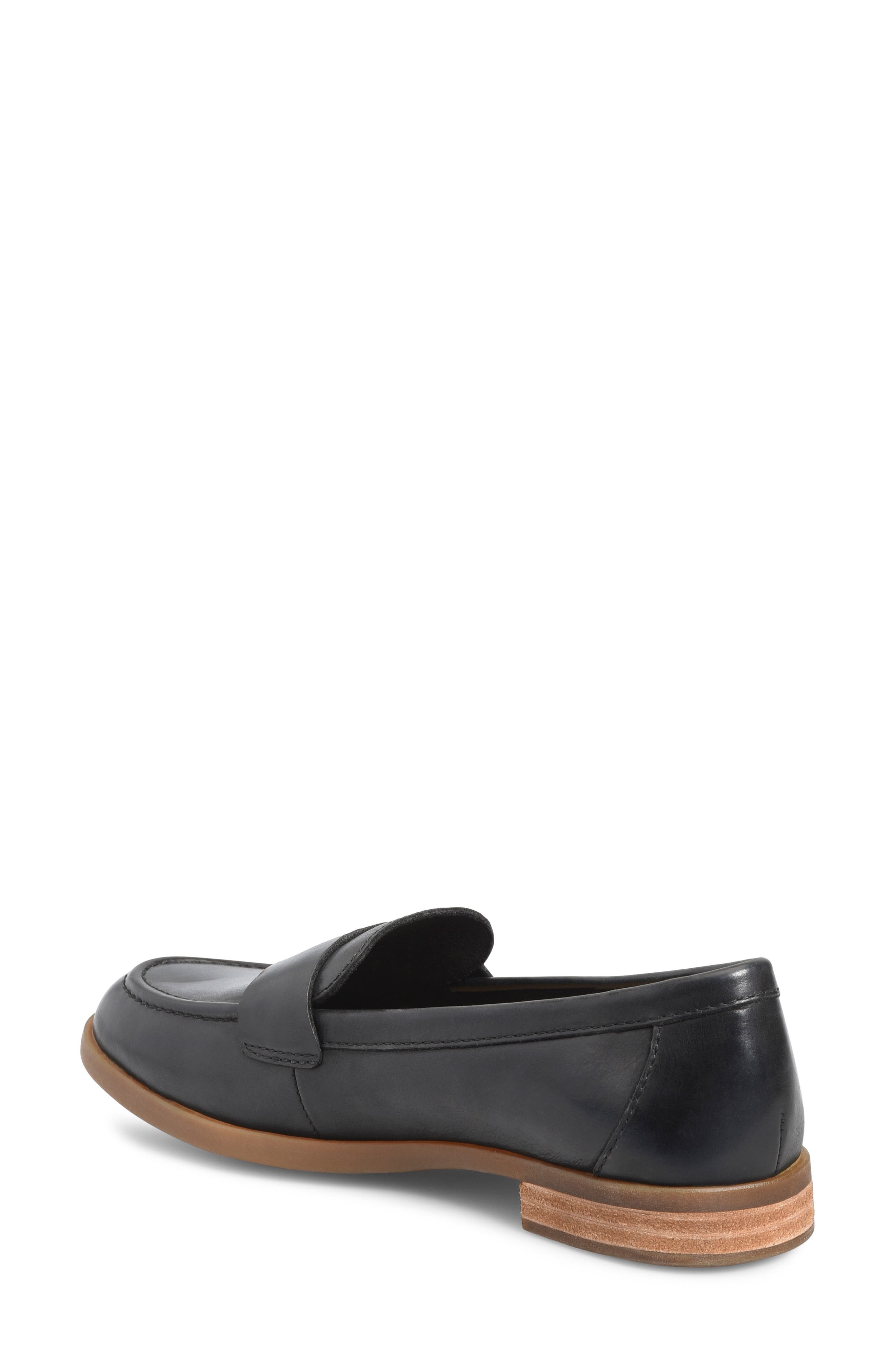 Børn Apron Toe Loafer, Alternate, color, Black Fullgrain