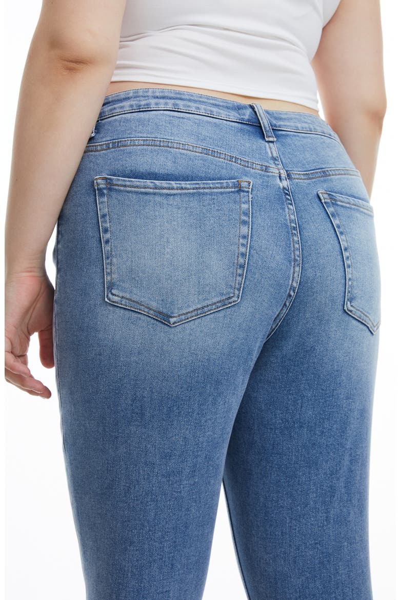 Raw Hem Ankle Skinny Jeans, Alternate, color, MEDIUM BLUE