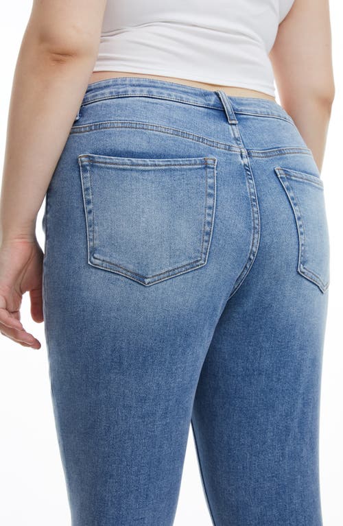 Bayeas Raw Hem Ankle Skinny Jeans In Medium Blue