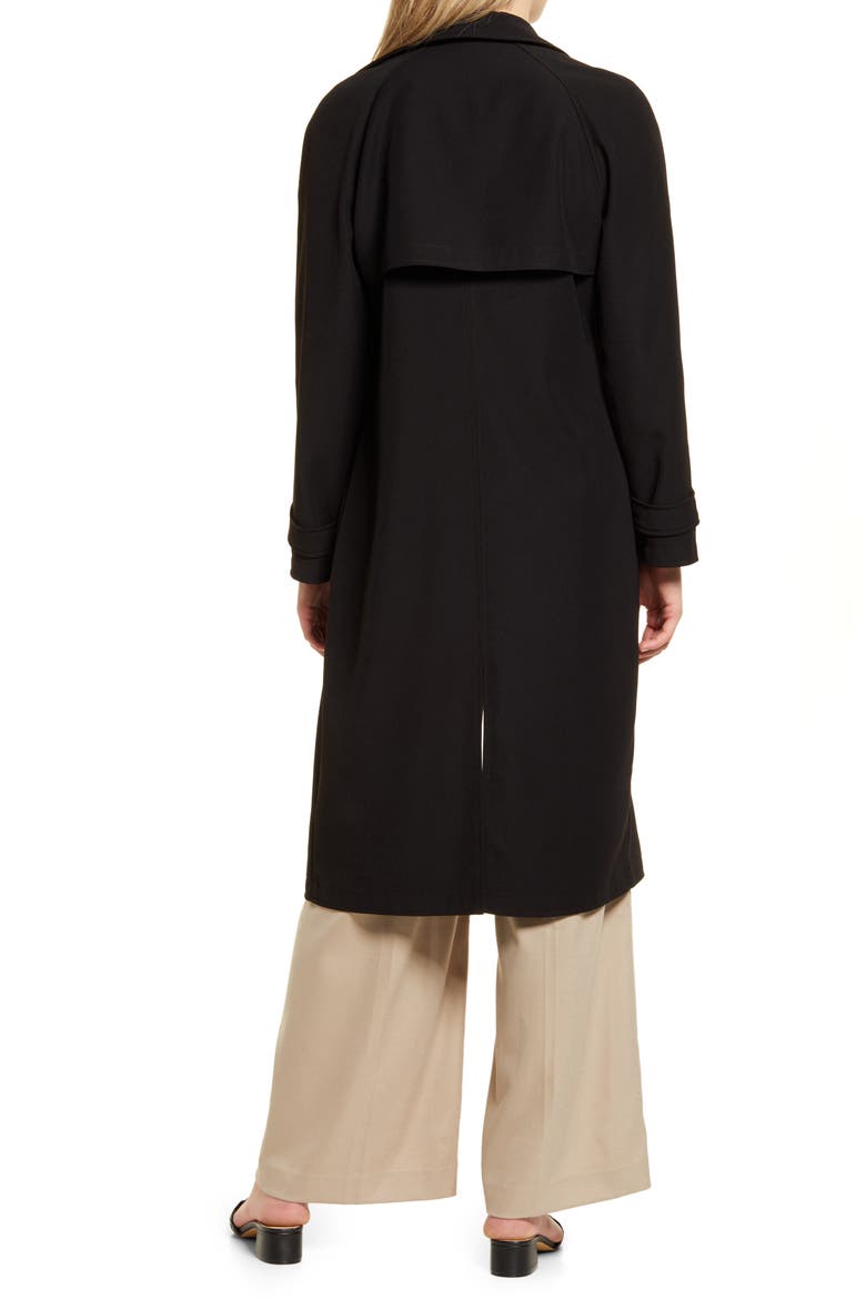 Drape Long Topper Coat, Alternate, color, BLACK