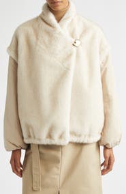 Moncler Chardonneret Layered Sleeve Fleece Jacket