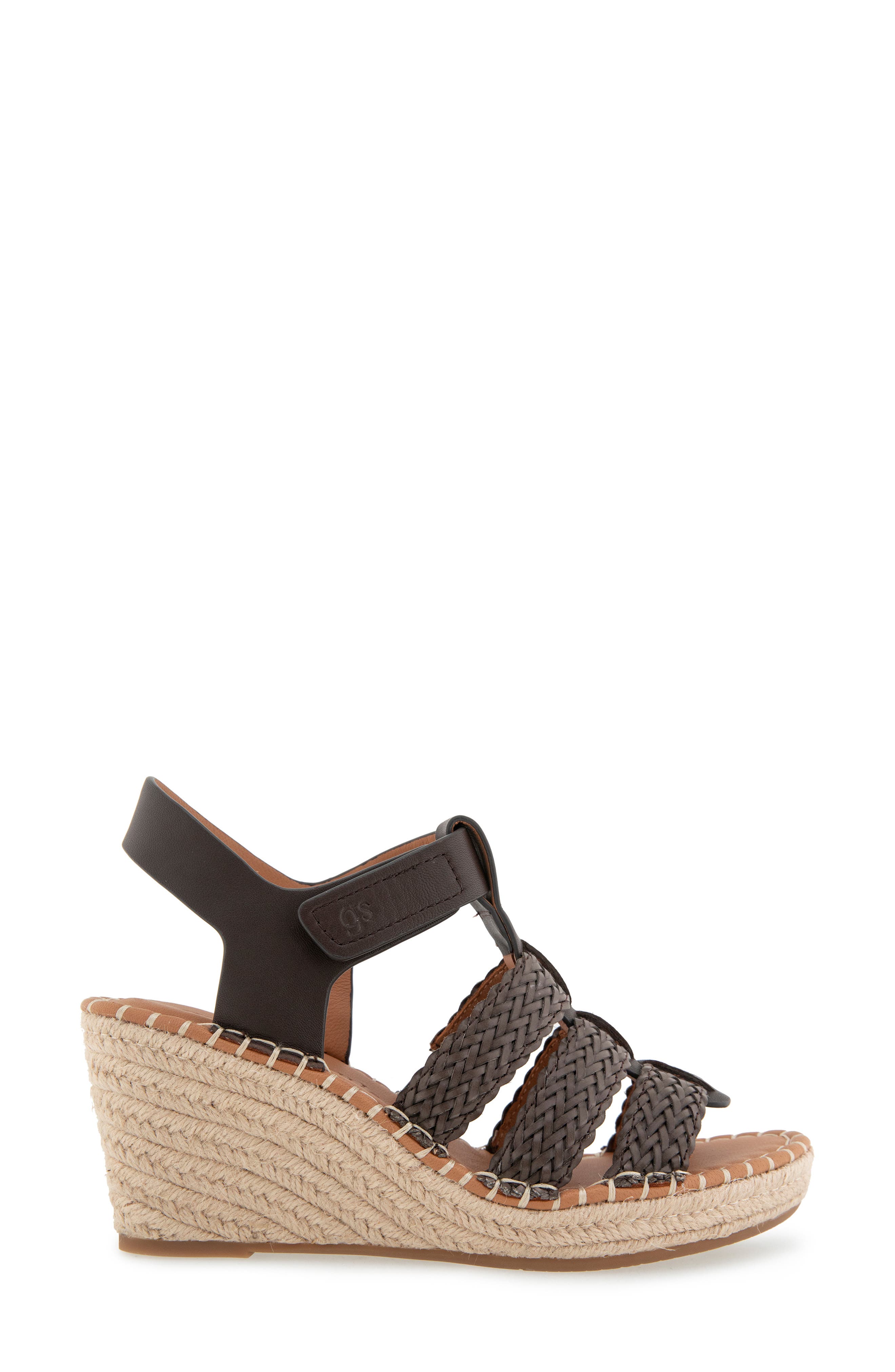 Gentle Souls Caplin Slingback Espadrille Platform Wedge Sandal, Alternate, color, Chocolate Leather