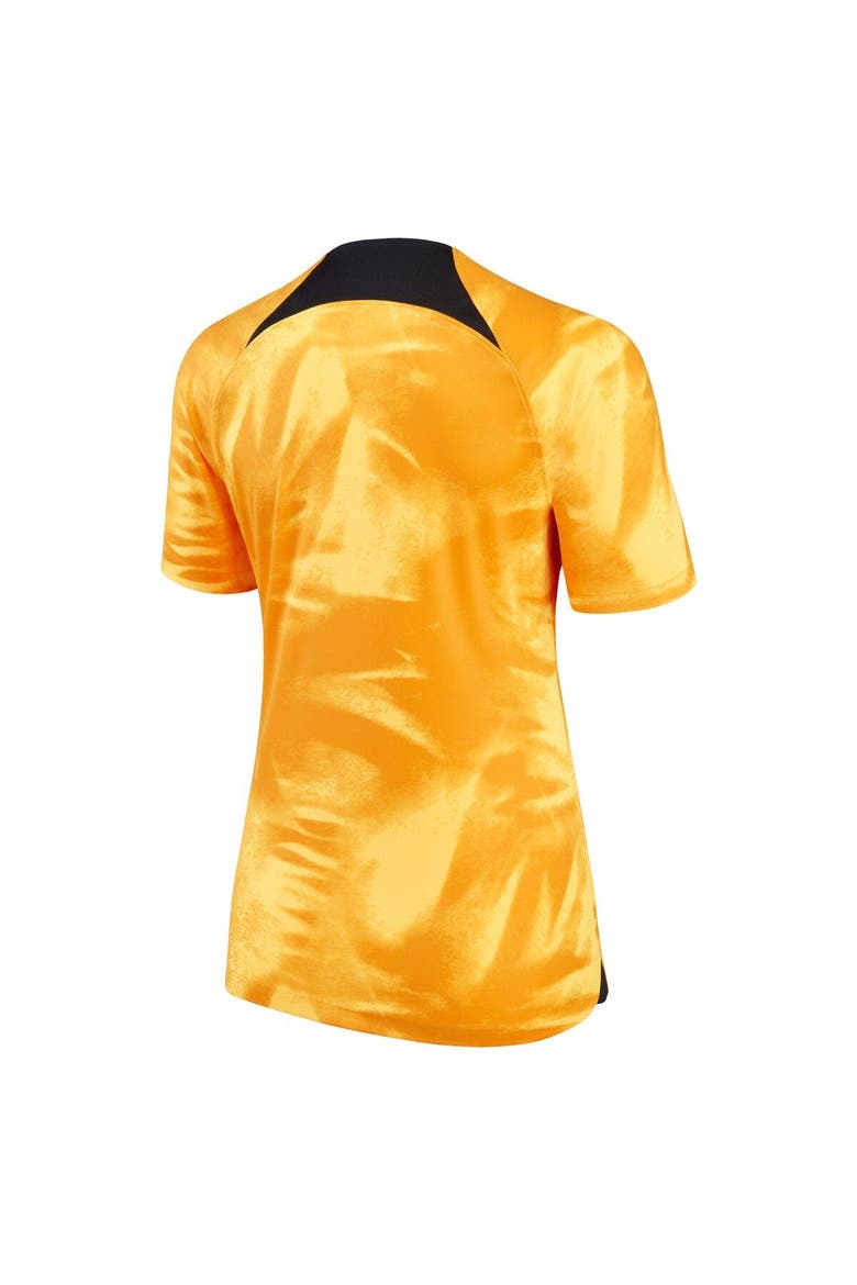 Women's Nike Orange Netherlands National Team 2022/23 Home Breathe Stadium Replica Blank Jersey, Alternate, color, Orange