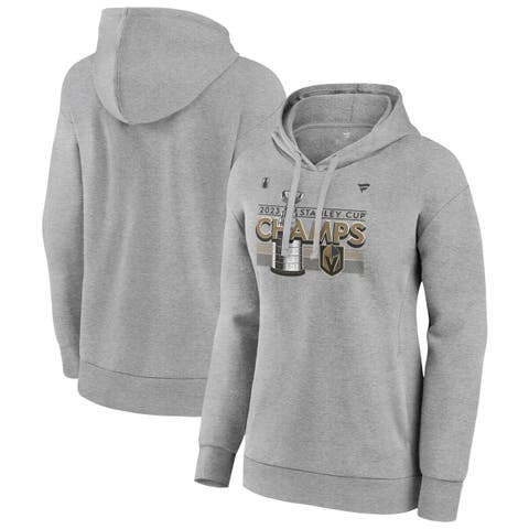 Women's Fanatics Branded  Heather Gray Vegas Golden Knights 2023 Stanley Cup Champions Locker Room Pullover Hoodie