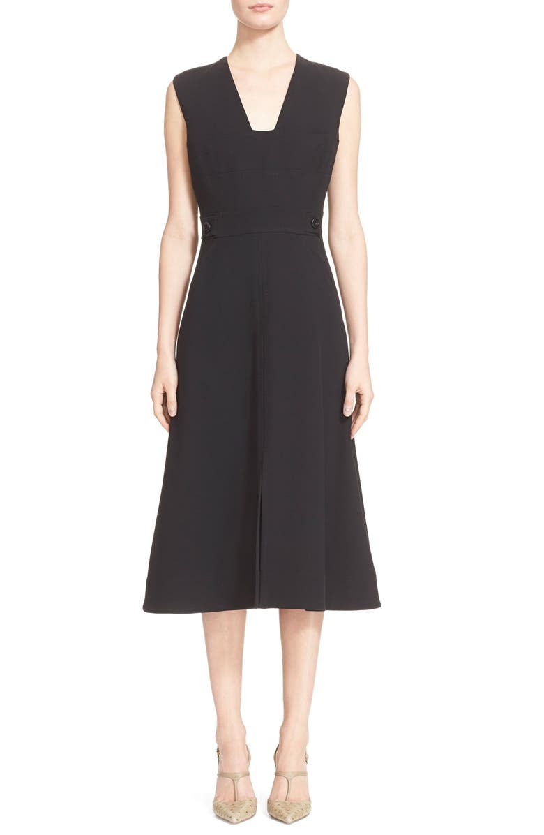 ESCADA Sleeveless Cotton & Silk Dress, Main, color, 