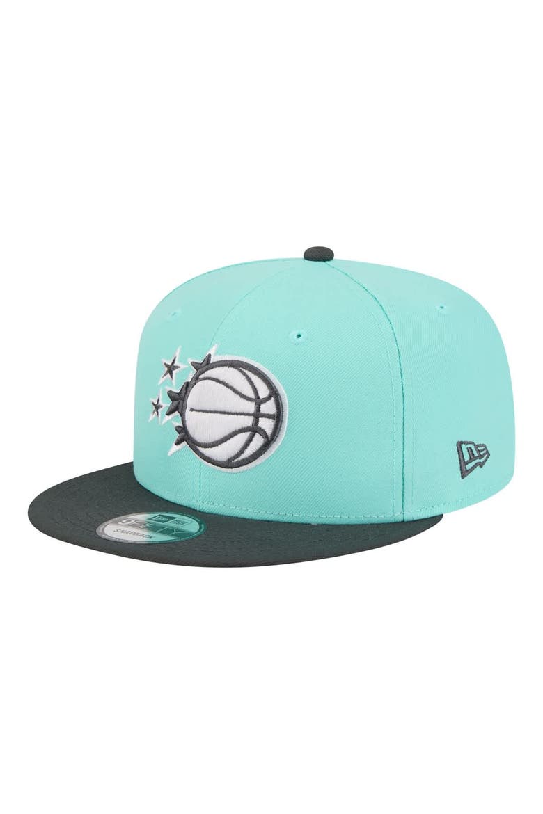 Men's New Era Turquoise/Charcoal Orlando Magic Color Pack Two-Tone 9FIFTY Snapback Hat, Main, color, Turquoise