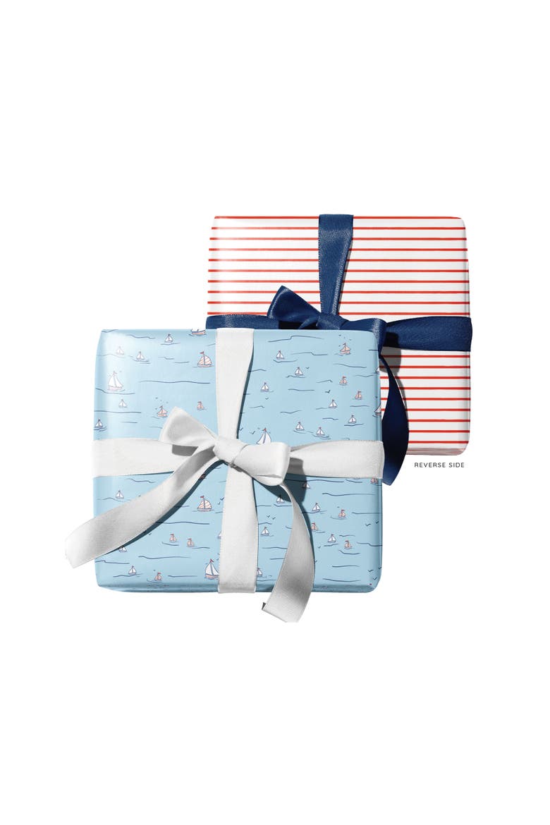 Eight Sheets Two-Sided "Sails Up" Heavyweight Gift Wrap, Alternate, color, Multicolored