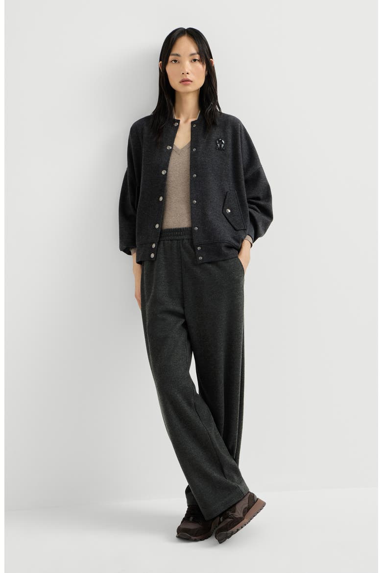 Cashmere interlock track trousers, Alternate, color, Anthracite