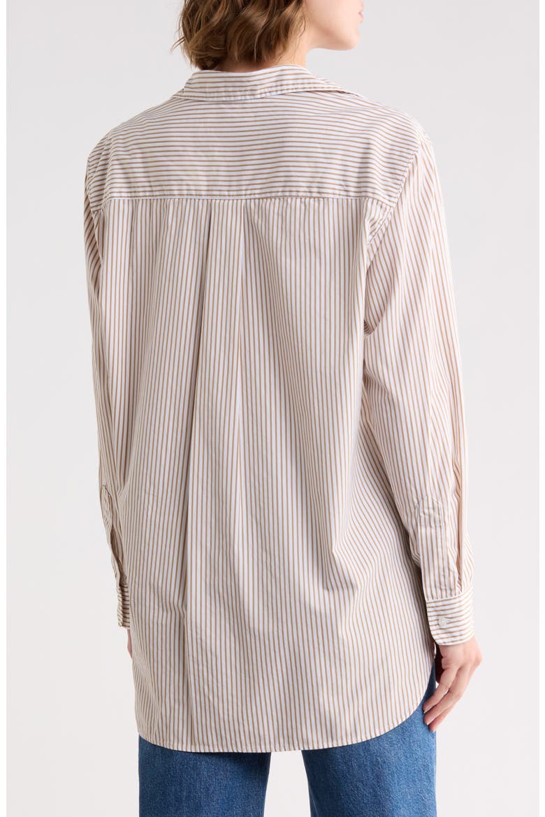 Joedy Boyfriend Button-Up Shirt, Alternate, color, CREAM VERTICAL STRIPE